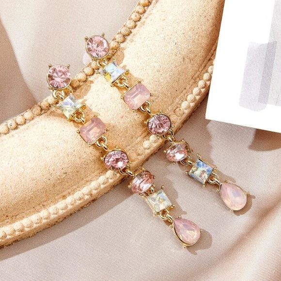 Betsey Johnson Cubic Zirconia Dangle Earrings - Picture 4 of 5